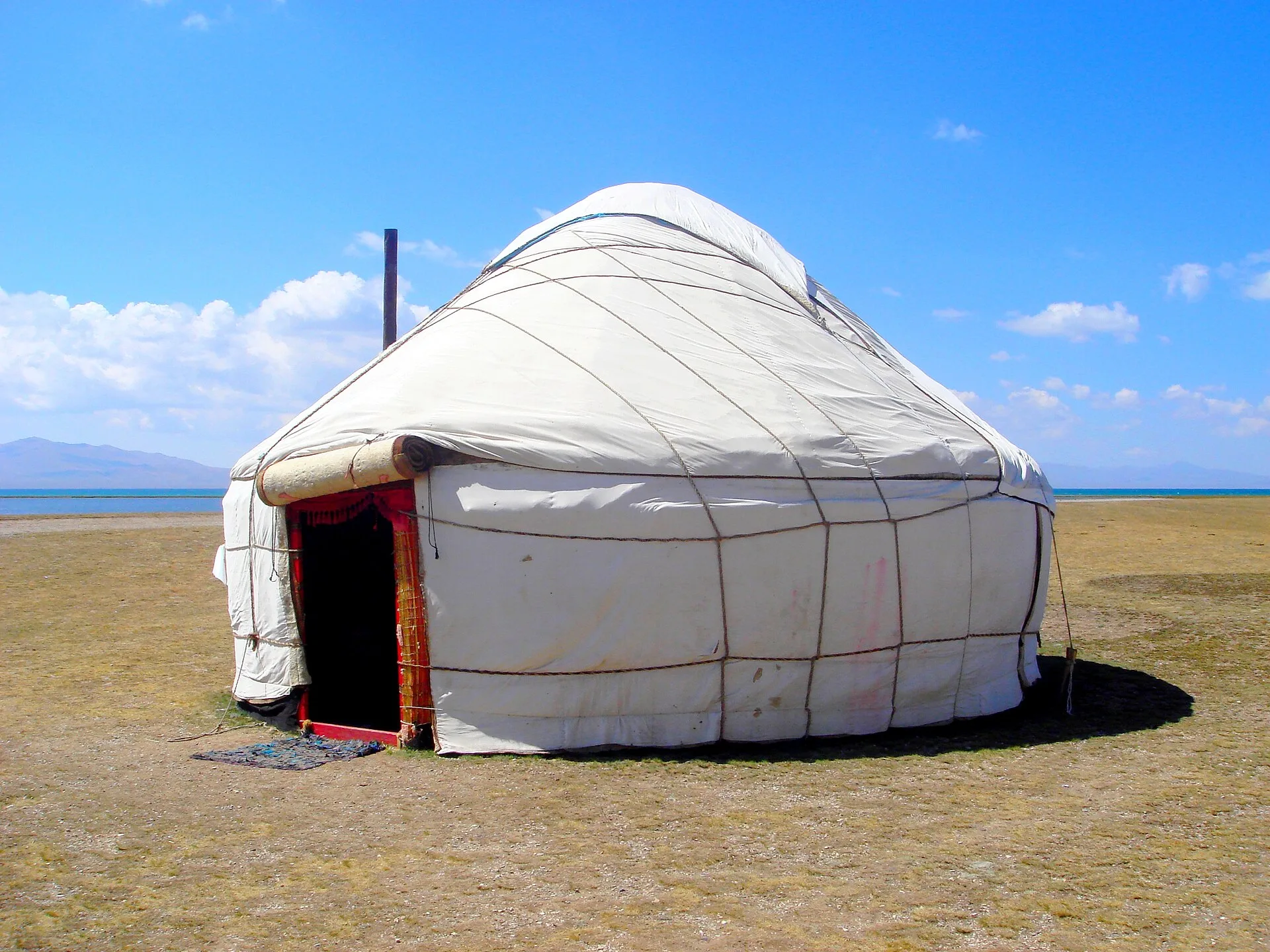 A yurt in the open pasture at Song-Kol